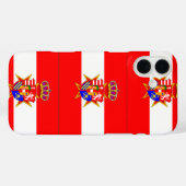Red White Banner Groothertogdom Toscane Case-Mate iPhone Case (Achterkant (horizontaal))