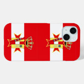 Red White Banner Groothertogdom Toscane Case-Mate iPhone Case (Achterkant (horizontaal))