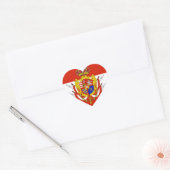 Red White Banner Groothertogdom Toscane Hart Sticker (Envelop)