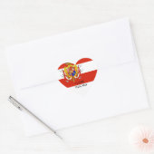 Red White Banner Groothertogdom Toscane Hart Sticker (Envelop)