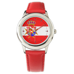 Red White Banner Groothertogdom Toscane Horloge
