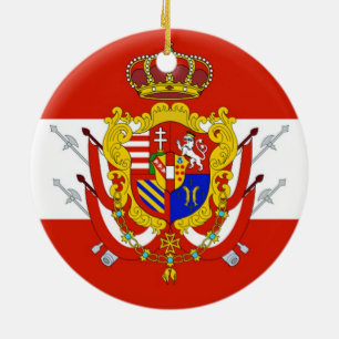 Red White Banner Groothertogdom Toscane Keramisch Ornament