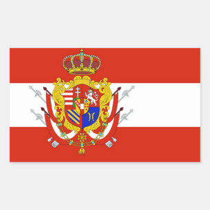 Red White Banner Groothertogdom Toscane Rechthoekige Sticker