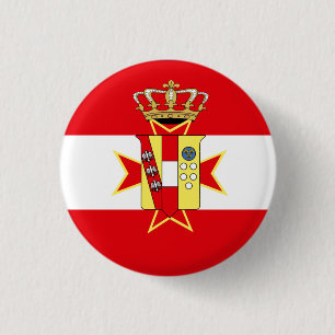 Red White Banner Groothertogdom Toscane Ronde Button 3,2 Cm