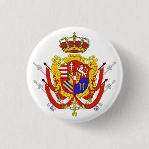 Red White Banner Groothertogdom Toscane Ronde Button 3,2 Cm