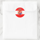 Red White Banner Groothertogdom Toscane Ronde Sticker (Tas)