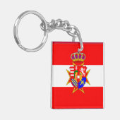 Red White Banner Groothertogdom Toscane Sleutelhanger (Voorkant Links)