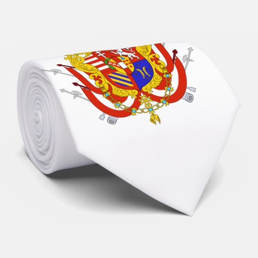 Red White Banner Groothertogdom Toscane Stropdas (Opgerold)