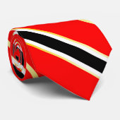 Red White Black en Gold Striped Stropdas (Opgerold)