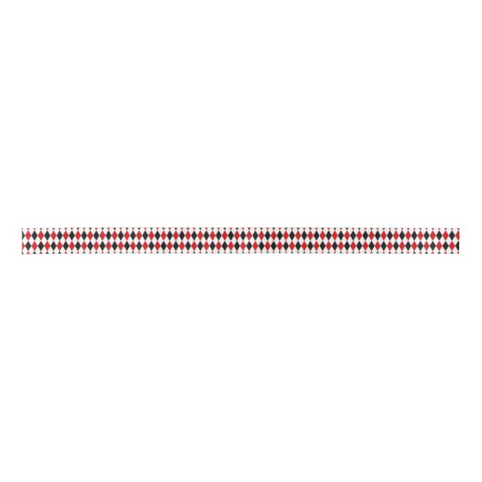 Red White Black Harlequin Diamond Pattern Lint (Voorkant)