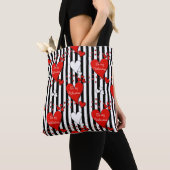 Red White Black Valentijn All-Over-Print Canvas ta Tote Bag (Dichtbij)