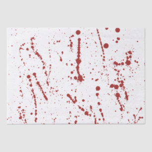 Red & White Bloody Splatter, Fun Halloween Tissuepapier