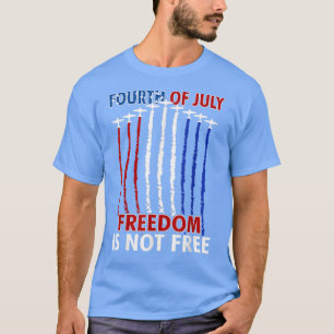 Red White Blue Air Force 4 juli Proud USA Indepe T-shirt
