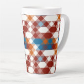 red white blue and orange geometric latte mok (Rechterhoek)