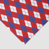 Red White Blue Argyle 1-WEEFSUE WRAPPINGPAPIER Tissuepapier (Detail)