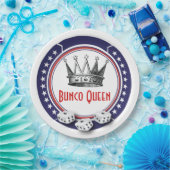 Red White Blue Bunco Queen Papieren Bordje (Feest)