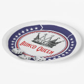 Red White Blue Bunco Queen Papieren Bordje (Gekanteld)