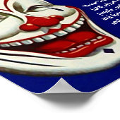 RED, WHITE & BLUE CLOWNS POSTER met CLOWN'S PRAYER (Hoek)