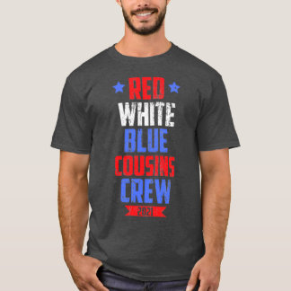 Red White Blue Cousin Crew, 4 juli Fireworks M T-shirt