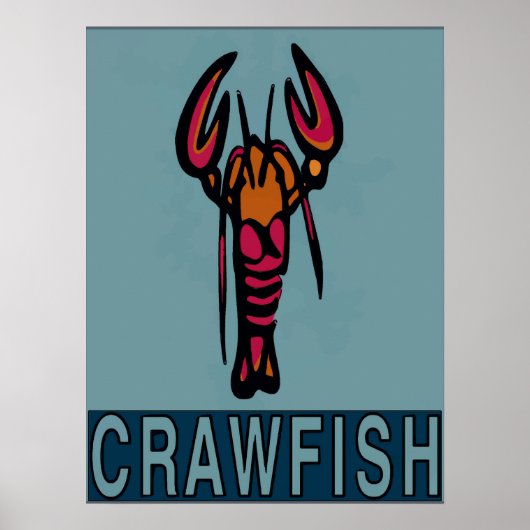 Red White Blue Crawfish Poster (Voorkant)