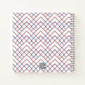 Red White Blue Driangle Grid Sketchbook Journal Notitieboek (Achterkant)
