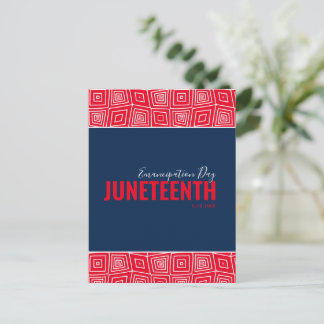 Red White Blue Emancipation Day June 19 JUNETEENTH Briefkaart