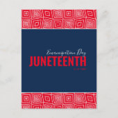 Red White Blue Emancipation Day June 19 JUNETEENTH Briefkaart (Voorkant)