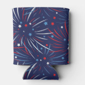 Red White Blue Fireworks-sterren Blikjeskoeler (Achterkant)