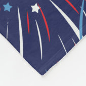 Red White Blue Fireworks-sterren Fleece Deken (Hoek)