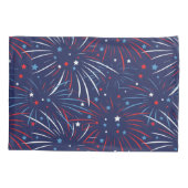 Red White Blue Fireworks-sterren Kussensloop (Achterkant-Links)