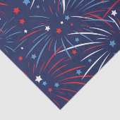 Red White Blue Fireworks-sterren Tissuepapier (Detail)