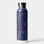 Red White Blue Fireworks-sterren Waterfles (Links)