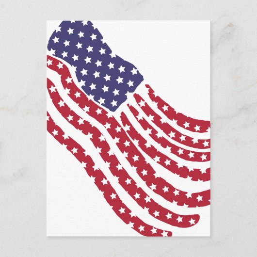 Red White Blue Flag Design Briefkaart (Voorkant)