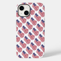 Red White Blue Flag Design Hoesje-Mate iPhone
