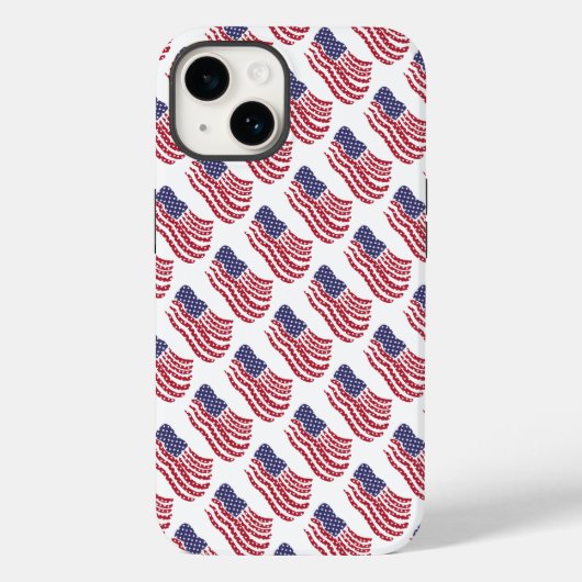 Red White Blue Flag Design Hoesje-Mate iPhone Case-Mate iPhone Case (Achterkant)