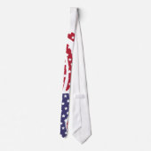 Red White Blue Flag Design Stropdas (Achterkant)