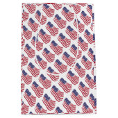 Red White Blue Flag Pattern Design Medium Gift Bag Cadeauzakje (Voorkant)