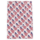 Red White Blue Flag Pattern Design Medium Gift Bag Cadeauzakje (Achterkant)