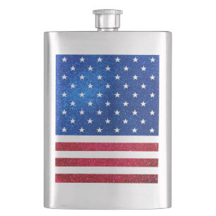 Red White Blue Glitter American Campaign Sjabloon Flacon