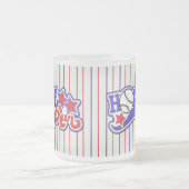 Red White & Blue Home Run Baseball Stried Mug 2 (Centre)