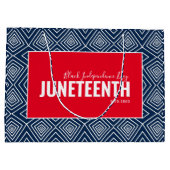 Red White Blue Independence Day June 19 JUNETEENTH Groot Cadeauzakje (Achterkant)