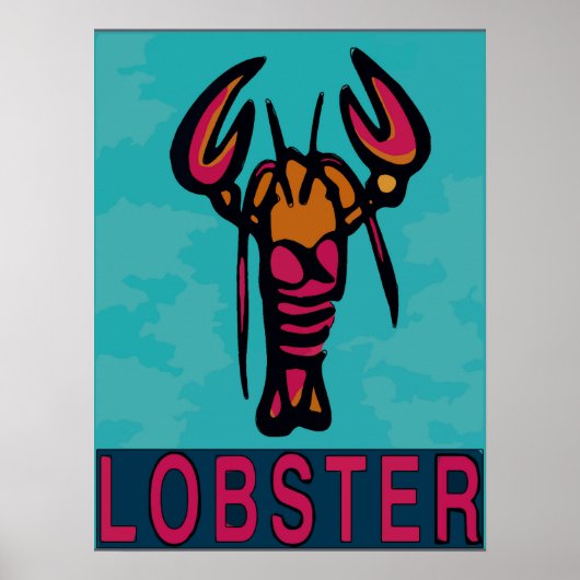 Red White Blue Lobster Poster (Voorkant)