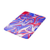 Red White Blue Marbleized Pattern, Badmat (Gekanteld)