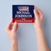 Red White Blue Modern Campaign Flyer (Hand)