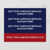 Red White Blue Modern Campaign Flyer (Achterkant)