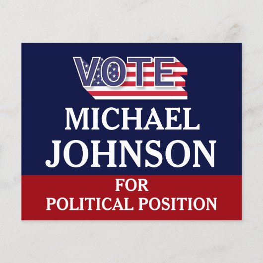 Red White Blue Modern Campaign Flyer (Voorkant)