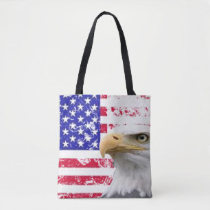 Red White Blue Patriot Star Stripes Eagle VS vlag Draagtas