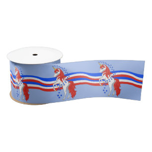 Red White Blue Patriotic American Unicorn Lint