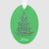 Red White Blue Patriotic kerstboomversieringen Ornament (achterkant)