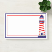 Red White Blue Patriotic Lighthouse Post-it Notes (Kantoor)